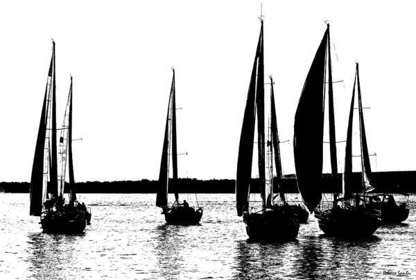 Boats Art Print featuring the photograph Waiting on the Wind by Rebecca Samler