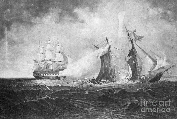 19th Century Art Print featuring the photograph War Of 1812: Naval Battle by Granger