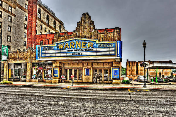 Theater Art Print featuring the photograph Warner theater by Dan Friend