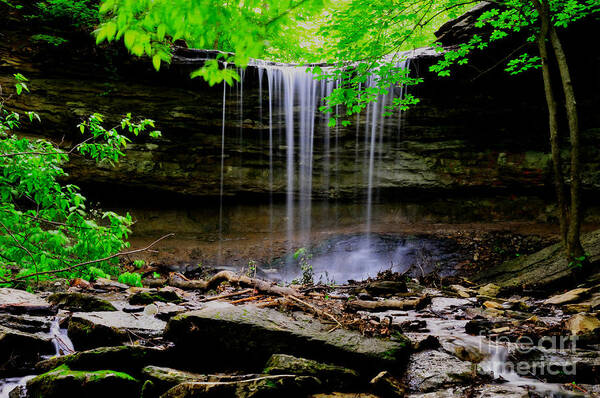 Waterfall Art Print featuring the photograph Waterfall Bloomington by David Arment