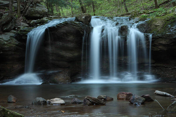 Waterfall Art Print featuring the photograph Waterfall On Flat Fork by Daniel Reed