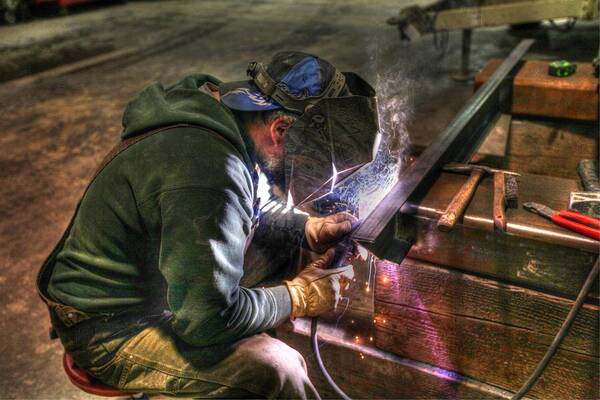 Sam Amato Art Print featuring the photograph Welding by Sam Amato