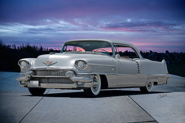 Automobile Art Print featuring the photograph 1955 Cadillac Coupe DeVille by Dave Koontz