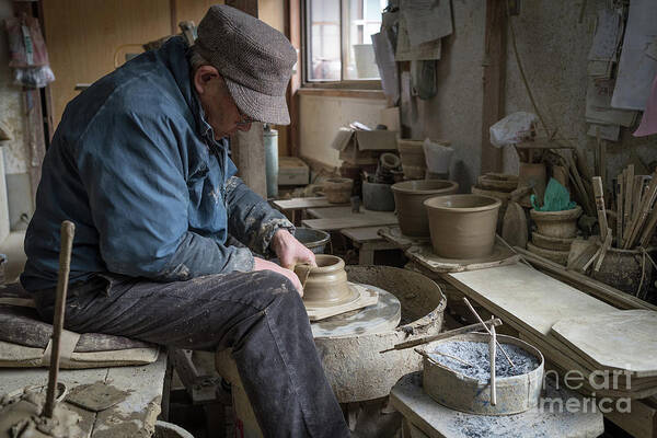 Pottery Art Print featuring the photograph A Village Pottery Studio, Japan #4 by Perry Rodriguez