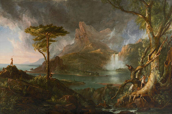 Thomas Cole Art Print featuring the painting A Wild Scene by MotionAge Designs