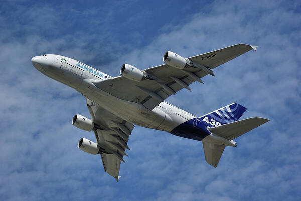 Airbus Art Print featuring the photograph Airbus A380 #3 by Tim Beach