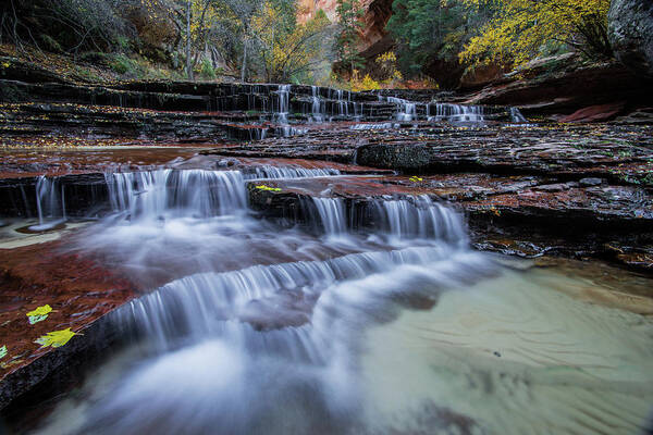 Zion Art Print featuring the photograph Arch Angel Falls by Wesley Aston