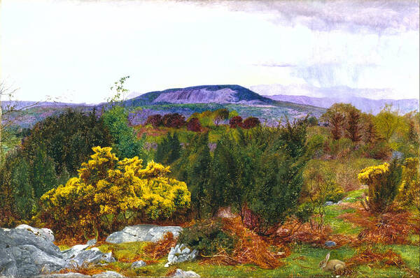 Daniel Alexander Williamson - Spring Art Print featuring the painting Arnside Knot and Coniston range of hill #1 by MotionAge Designs
