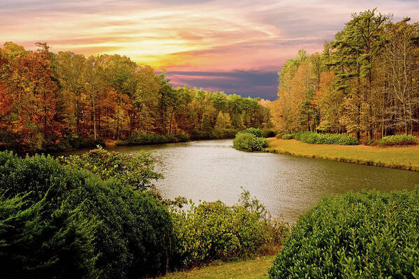 Autumn Art Print featuring the photograph Autumn Lake #1 by Darryl Brooks