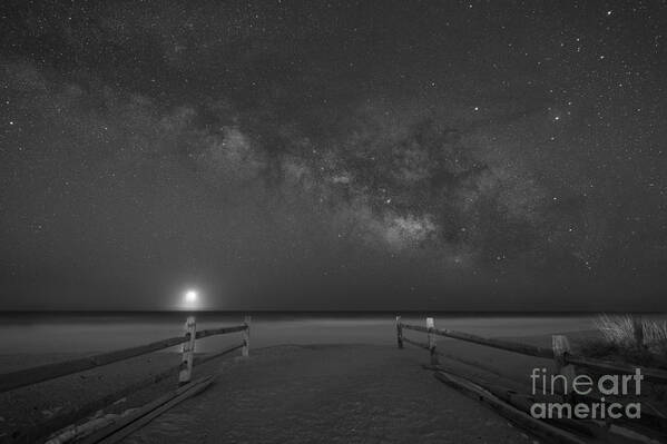 Avalon Art Print featuring the photograph Avalon New Jersey Milky Way Rising #1 by Michael Ver Sprill