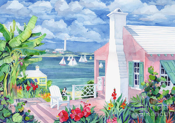 Bay Art Print featuring the painting Bermuda Cove by Paul Brent