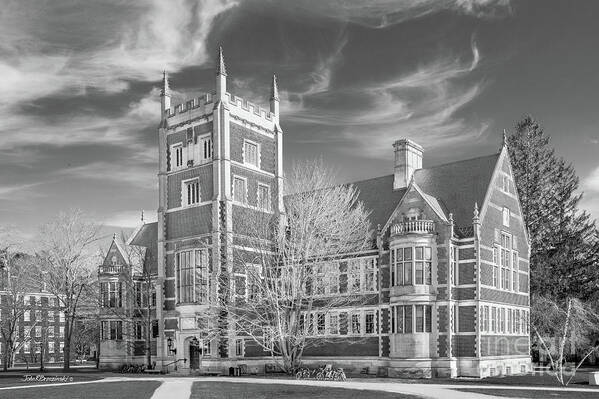 Bowdoin Art Print featuring the photograph Bowdoin College Hubbard Hall by University Icons
