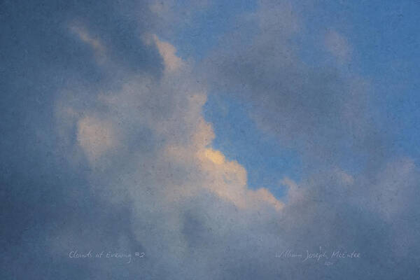 Impressionist Art Print featuring the painting Clouds at Evening #1 #1 by Bill McEntee