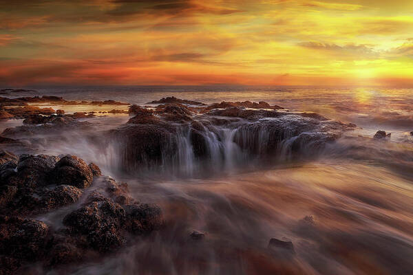 Thors Well Art Print featuring the photograph Fire and Water #1 by David Gn