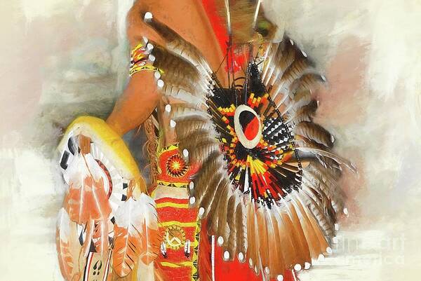Native American Art Print featuring the photograph Grand Prairie Texas Pow-wow #1 by Dyle Warren