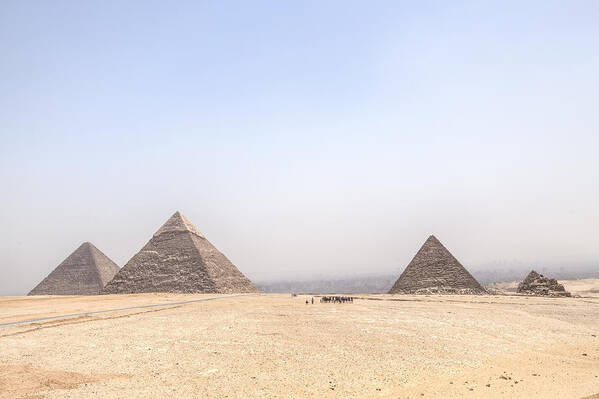 Great Pyramids Of Giza Art Print featuring the photograph Great Pyramids of Giza - Egypt #1 by Joana Kruse