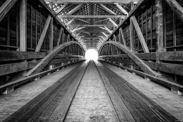 Tunnel Art Print featuring the photograph Into the Light #1 by Ryan Wyckoff