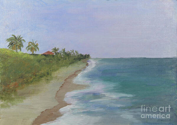 America Art Print featuring the painting Juno Beach #1 by Donna Walsh
