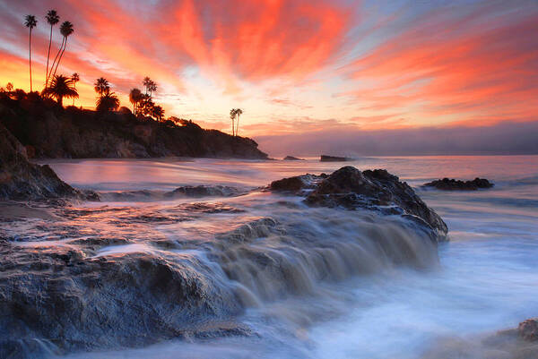 Landscape Art Print featuring the photograph Laguna Beach Sunrise #1 by Dung Ma