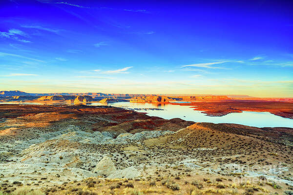 Lake Powell Art Print featuring the photograph Lake Powell Sunset #3 by Raul Rodriguez