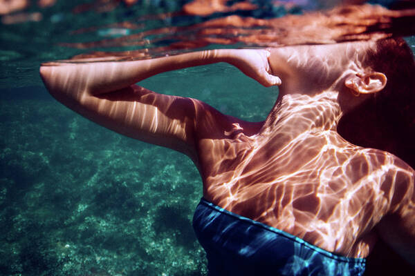 Swim Art Print featuring the photograph Mermaid #1 by Gemma Silvestre