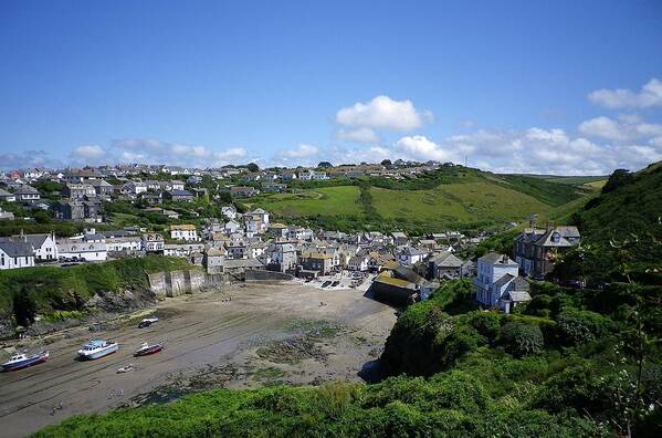 Port Isaac Art Print featuring the photograph Port Isaac Harbour #1 by Richard Brookes