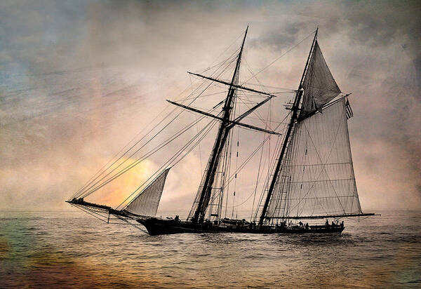 Textured Art Print featuring the photograph Pride of Baltimore II by Fred LeBlanc
