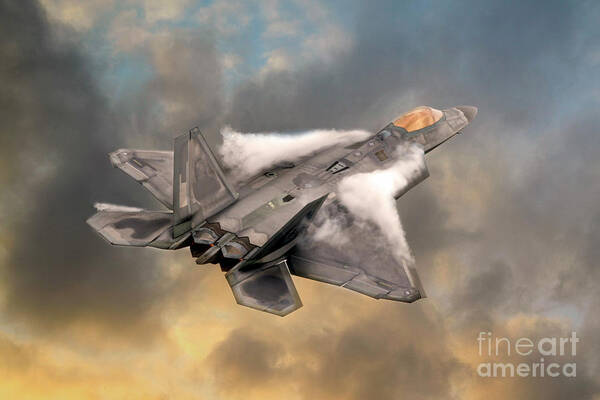 F22 Art Print featuring the digital art Raptor by Airpower Art