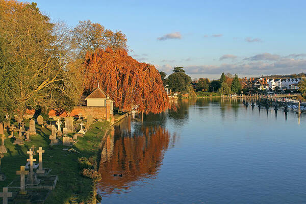 River Thames At Marlow Art Print featuring the photograph River Thames at Marlow #1 by Tony Murtagh