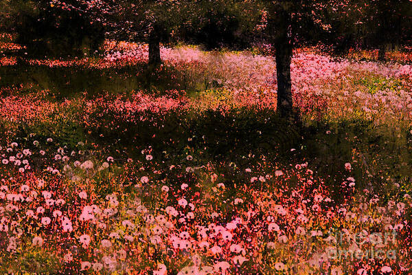 Pink Landscape Art Print featuring the photograph Romantic #1 by Julie Lueders 