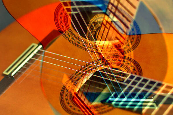 Guitar Art Print featuring the photograph Rotation #1 by Ricardo Dominguez