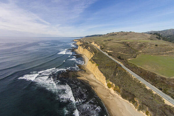 Above Art Print featuring the photograph Scott Creek Coastal Bluffs by David Levy