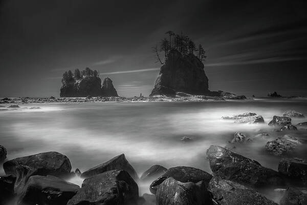 La Push Art Print featuring the photograph Second Beach long exposure #1 by William Lee