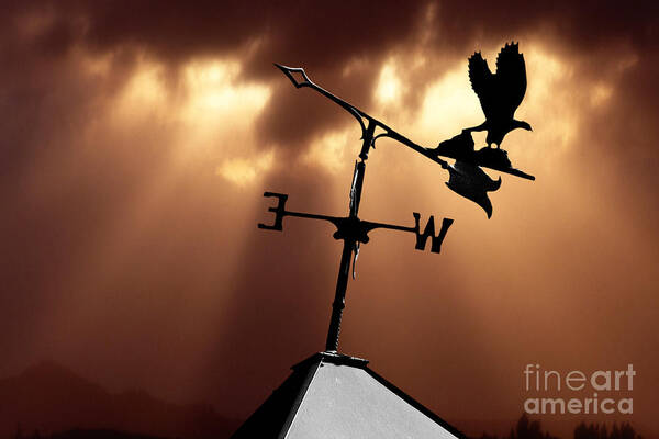 Weathervane Art Print featuring the photograph Storms Are Brewing #1 by Jarrod Erbe