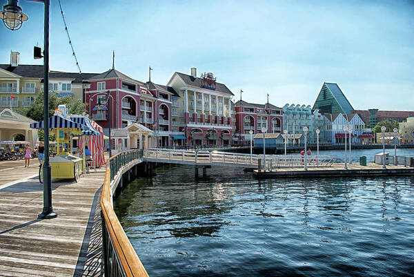 Boardwalk Art Print featuring the photograph Strolling On The Boardwalk At Disney World MP by Thomas Woolworth