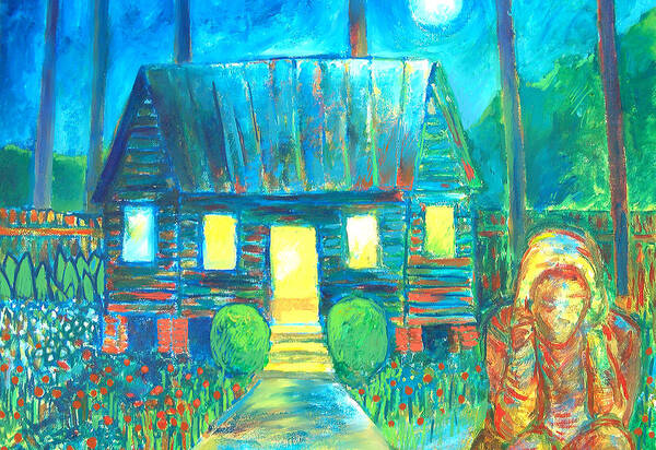 House Art Print featuring the painting The Midnight Hour #1 by Joe Roache