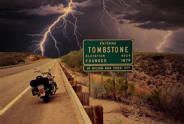 Tombstone Arizona Art Print featuring the digital art Trouble In Tombstone by Gary Baird