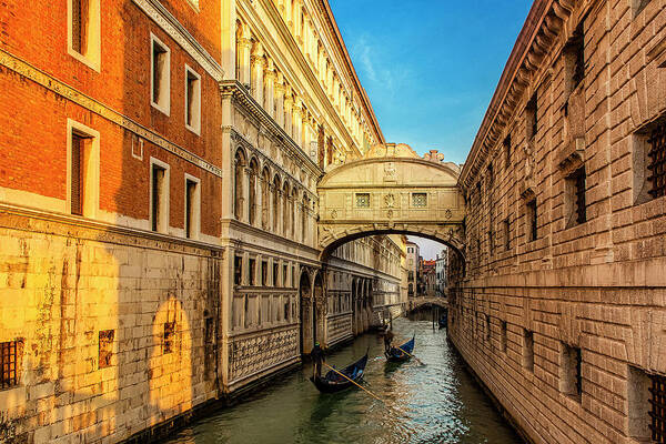 Venice Art Print featuring the photograph Two Gondolas #1 by Andrew Soundarajan