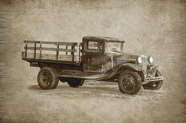 Truck Art Print featuring the photograph Vintage Truck by Cathy Kovarik
