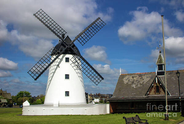Windmill Art Print featuring the photograph Lytham Windmill on Lytham Green by Doc Braham