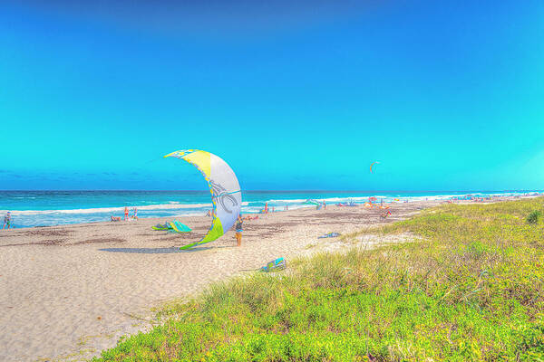 Juno_beach Art Print featuring the photograph Windsurf Beach #1 by Jody Lane