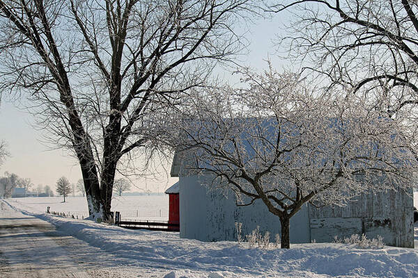 Winter Art Print featuring the photograph Winter Barn #1 by Jackson Pearson