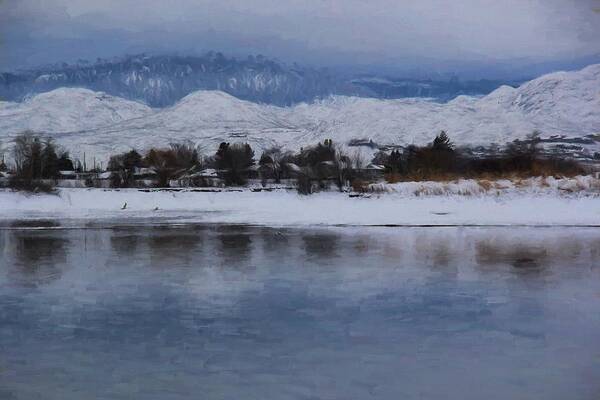 River Art Print featuring the photograph Winter Light by Kathy Bassett
