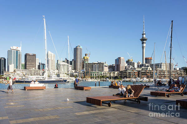 Auckland Art Print featuring the photograph Wynyard Quarter, Auckland's newest and tendy waterfront neighbou #1 by Didier Marti