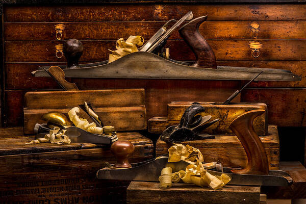 Vintage Art Print featuring the photograph 100 Years Of Hand Planes by Paul Freidlund