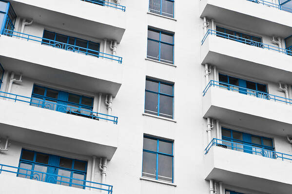 Accommodation Art Print featuring the photograph Balconies #19 by Tom Gowanlock