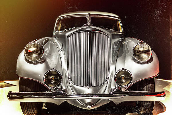 2016 Art Print featuring the photograph 1933 Pierce-Arrow Silver Arrow Front View by Wade Brooks