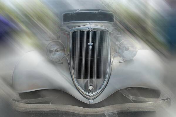 1934 Ford Coupe #automobile #automotive Car Show# Cars# Classic #classic Car #ford# Old #retro# Transportation #vintage #1934 Ford Coupe Art Print featuring the photograph 1934 Ford Coupe by Louis Ferreira