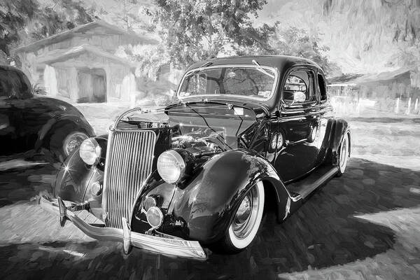 1936 Ford Art Print featuring the photograph 1936 Ford 5 Window Coupe 002 by Rich Franco