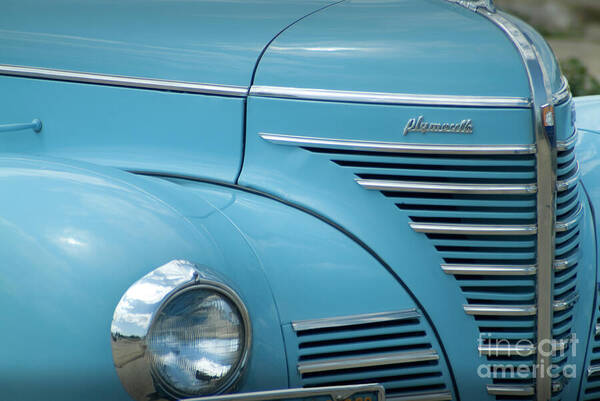 Vintage 1939 Plymouth Art Print featuring the photograph 1939 Plymouth Front Grill by David Zanzinger